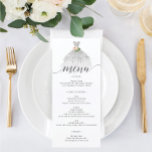 Elegant Floral Dress Quinceanera Menu<br><div class="desc">This beautiful menu is perfect for your next event! Easily edit the menu items and display this beautiful design on each plate!

See the entire collection for more matching items!</div>