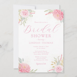 Elégant Floral Fleur sauvage nuptiale Invitation