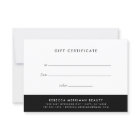 Élégant floral foncé sur noir | Certificat cadeau