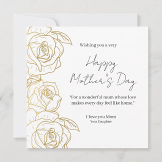 Elegant Floral Happy Mother’s Day Card 