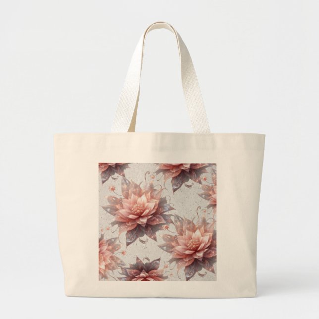 Elegant Floral Jumbo Tote Bag – Stylish & Spacious (Devant)