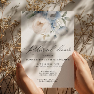 Élégant Floral Luxury Reply Diner Invitation