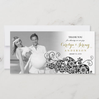 Élégant floral Paisley Boho Chic Mariage Merci