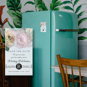 Élégant floral Pastel Fleurs Mariage rose bleu