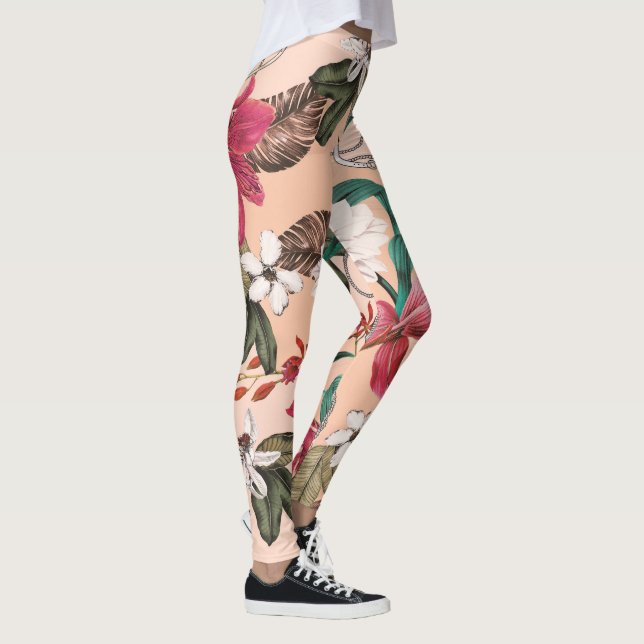 Elegant Floral Pattern Leggings (Droite)