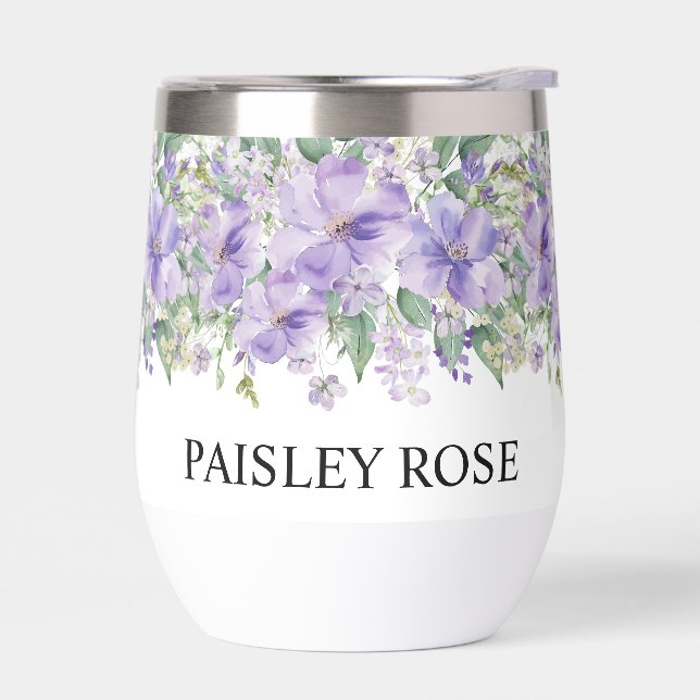 Elegant Floral Purple Bridal Shower (Gauche)