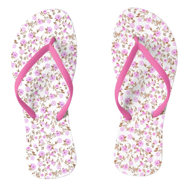 Élégant floral Rose moderne tongs (Semelle)