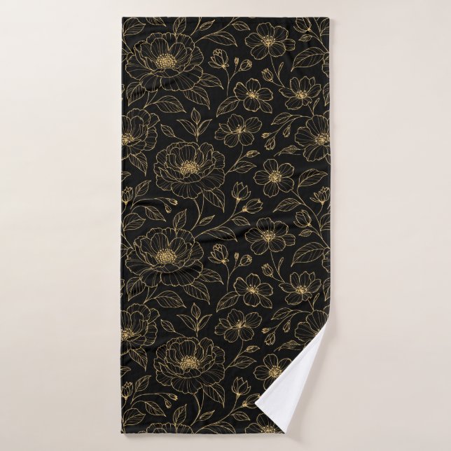 Élégant floral sans couture de luxe (Serviette de bain)