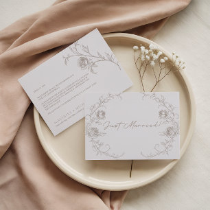 Élégant Floral Sépia Vintage Mariés
