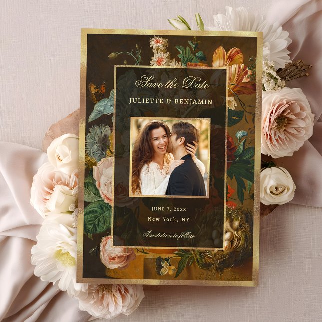 Elegant Floral Still Life Wedding Save the Date (Créateur téléchargé)