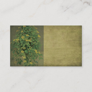 Élégant, Floral, Vert Deux Tons, Carte de visite