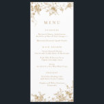 Elégant Floral Vintage Botanical Gold Menu<br><div class="desc">Elégant Floral Vintage Botanique Golden Mariage Menu</div>
