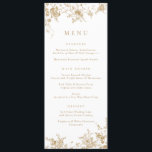 Elégant Floral Vintage Botanical Gold Menu<br><div class="desc">Elégant Floral Vintage Botanique Golden Mariage Menu</div>