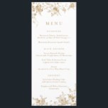 Elégant Floral Vintage Botanical Gold Menu<br><div class="desc">Elégant Floral Vintage Botanique Golden Mariage Menu</div>