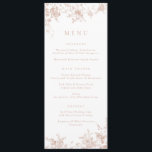 Elégant Floral Vintage Botanique Blush Pink Menu<br><div class="desc">Elégant Floral Vintage Botanique Blush Pink Mariage Menu</div>