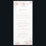 Elégant Floral Vintage Botanique Blush Pink Menu<br><div class="desc">Elégant Floral Vintage Botanique Blush Pink Mariage Menu</div>