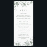 Elégant Floral Vintage Botanique Sage Green Menu<br><div class="desc">Elégant Floral Vintage Botanique Sage Green Mariage Menu</div>