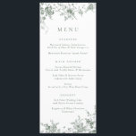Elégant Floral Vintage Botanique Sage Green Menu<br><div class="desc">Elégant Floral Vintage Botanique Sage Green Mariage Menu</div>