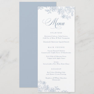 Elégant Floral Vintage Leafy menu botanique