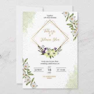 Elegant Floral Wedding Invitation