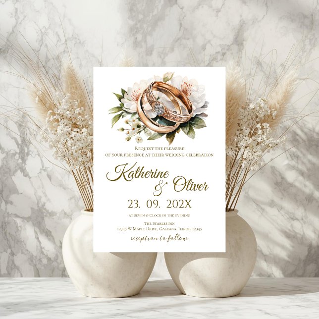 Elegant Floral Wedding Invitation (Créateur téléchargé)