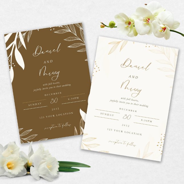 Elegant Floral Wedding Invitation (Créateur téléchargé)