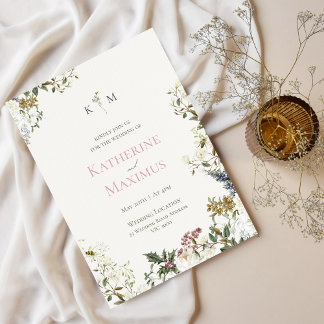 Elegant Floral Wedding Invitation