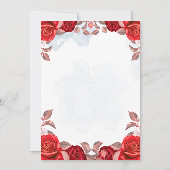 Elegant Floral Wedding Invitation Design (Devant)