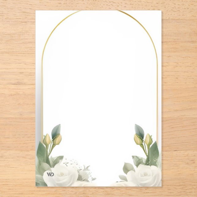 Elegant Floral Wedding Invitation Template Modern  (Recto)