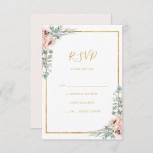 Élégant flou   Pastel RSVP Card