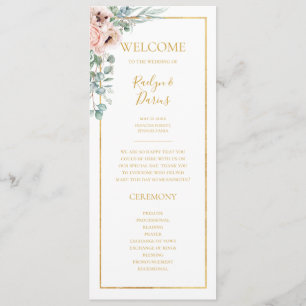 Élégant flou Programme de mariage