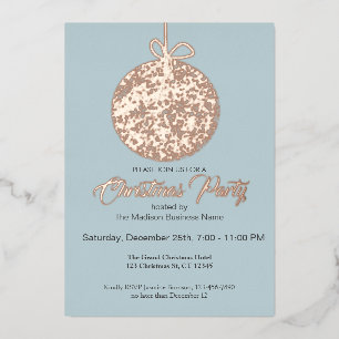 Élégant Foil Ornament Noël Fête Invitation