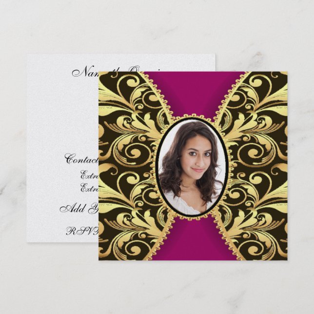 Élégant Formal Event Invitation (Devant / Derrière)