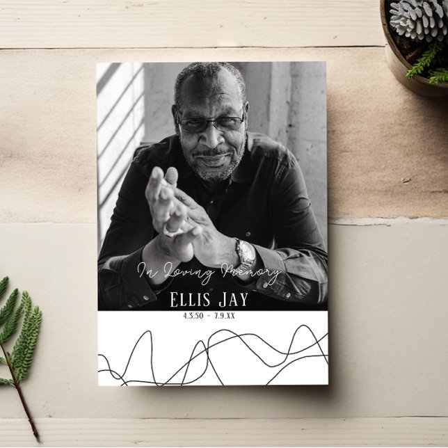 Élégant | Funérailles modernes | Invitation (Créateur téléchargé)
