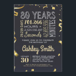 Elégant Gold 80th Birthday Invitation - 80 Years<br><div class="desc">80 ans est quelque chose à célébrer! La grande fête approche-t-elle bientôt ? Qu'est-ce qui pourrait être plus beau que d'inviter vos amis et votre famille avec cette magnifique invitation d'anniversaire ? Cette invitation montre 80 ans en jours, heures, minutes et même secondes! Personnalisez-le avec un nom, une adresse et...</div>