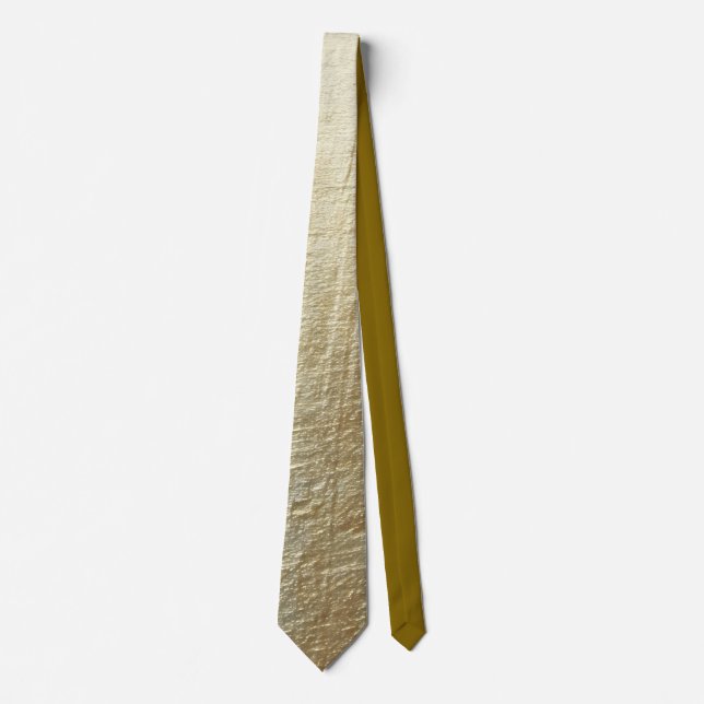 Elegant Gold Accent Tie / Cravate élégante (Devant)