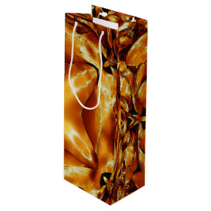 Élégant Gold Copper Christmas Star Chic Cadeau Sac