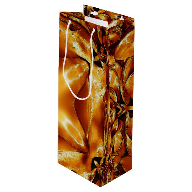 Élégant Gold Copper Christmas Star Chic Cadeau Sac (Devant Angle)