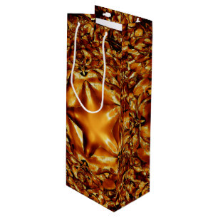 Élégant Gold Copper Christmas Star Chic Cadeau Sac