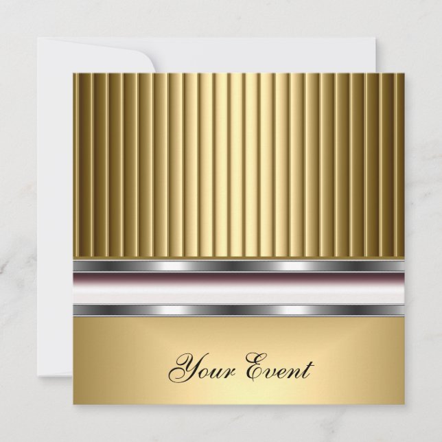 Elegant Gold Event Party Invitation (Devant)