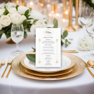 Elégant Gold Filigree sur le Mariage blanc Budget 