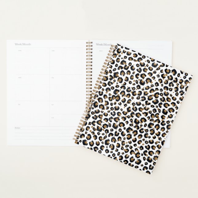 Elegant Gold Glitter Leopard Pattern (Devant avec enveloppe)