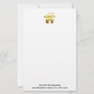 Elegant Gold House Symbole Real Estate Design