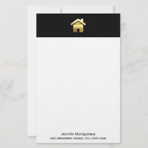 Elegant Gold House Symbole Real Estate Design