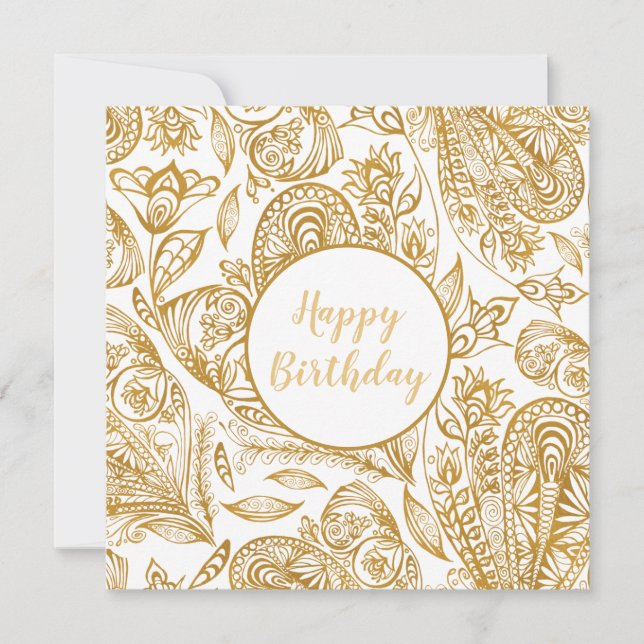 Elégant Gold Joyeux anniversaire (Devant)