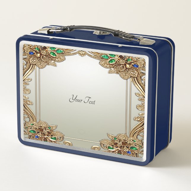 Elegant Gold Ornate Lunchbox (Dos)