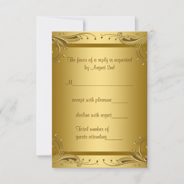 Elegant Gold RSVP (Devant)
