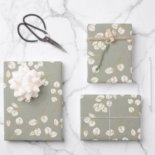 Elégant Gold Sage Vert verdure Eucalyptus Feuilles