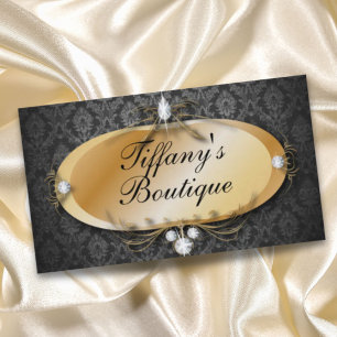 Elegant Gold Vintage Damask Cartes de visite de mo