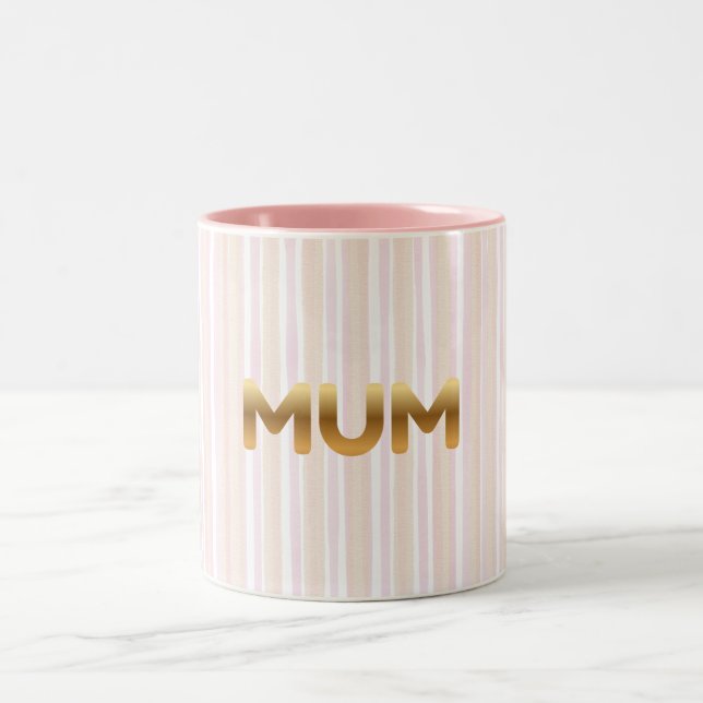 Elegant Golden MUM Mug - Minimalist Mother's Day  (Centre)